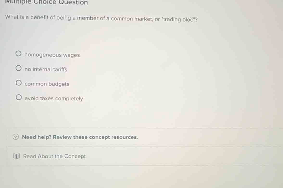 multiple choice question what is a benefit of being a member of a commo…