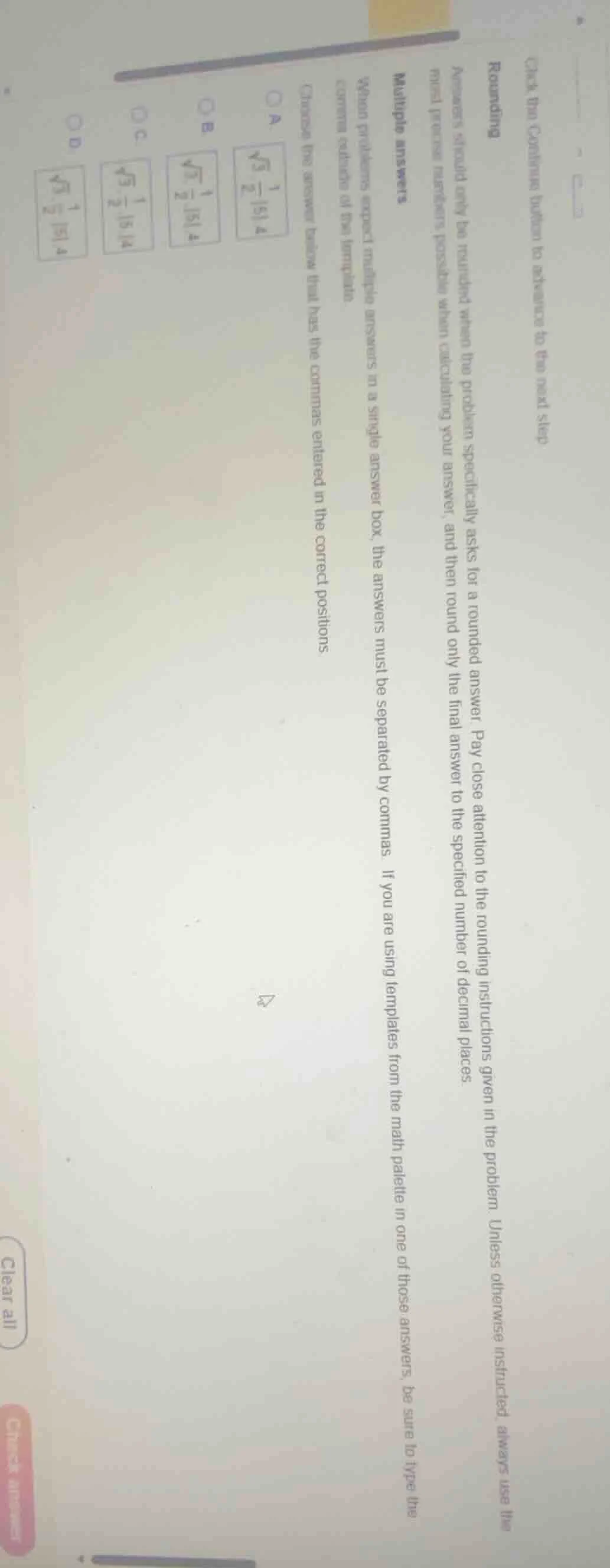 rounding answers should only be rounded when the problem specifically a…