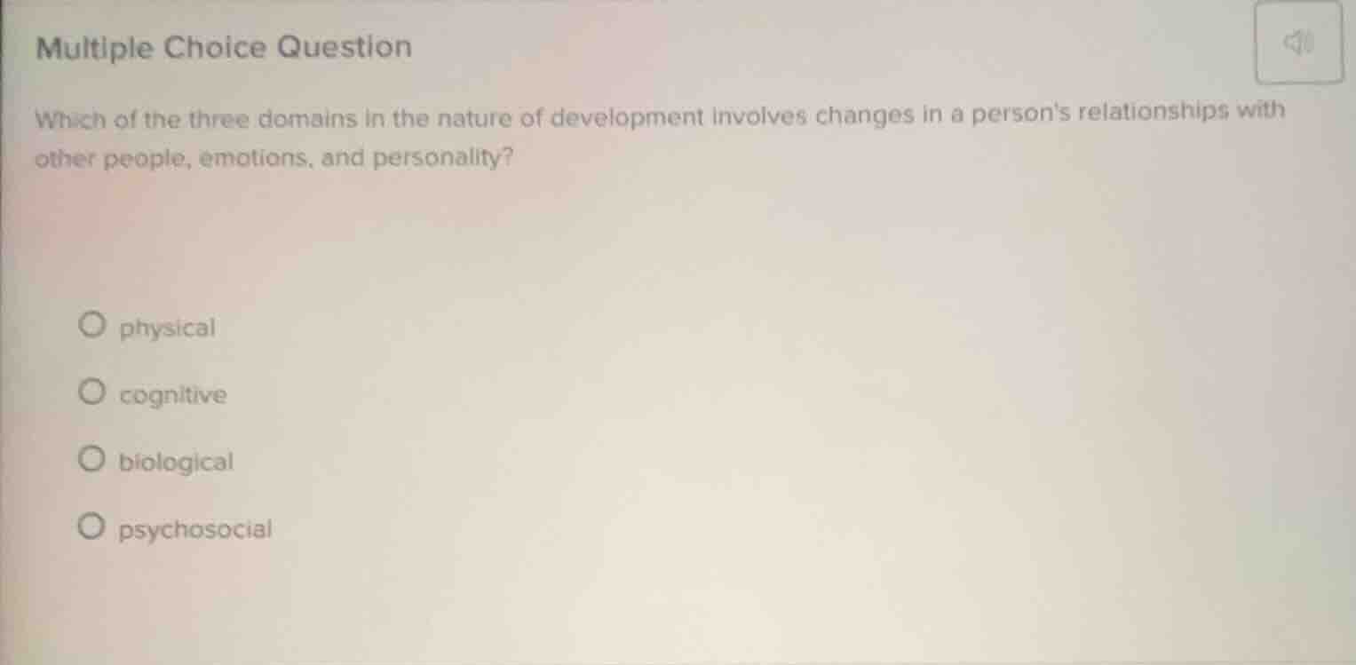 multiple choice question which of the three domains in the nature of de…