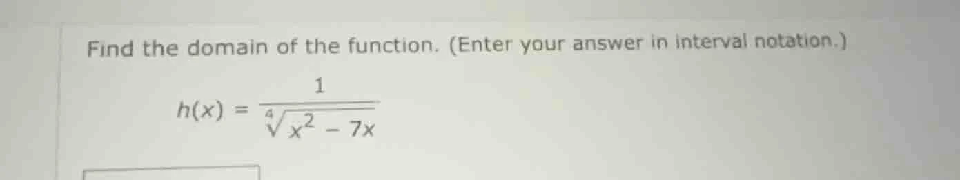 find the domain of the function. (enter your answer in interval notatio…