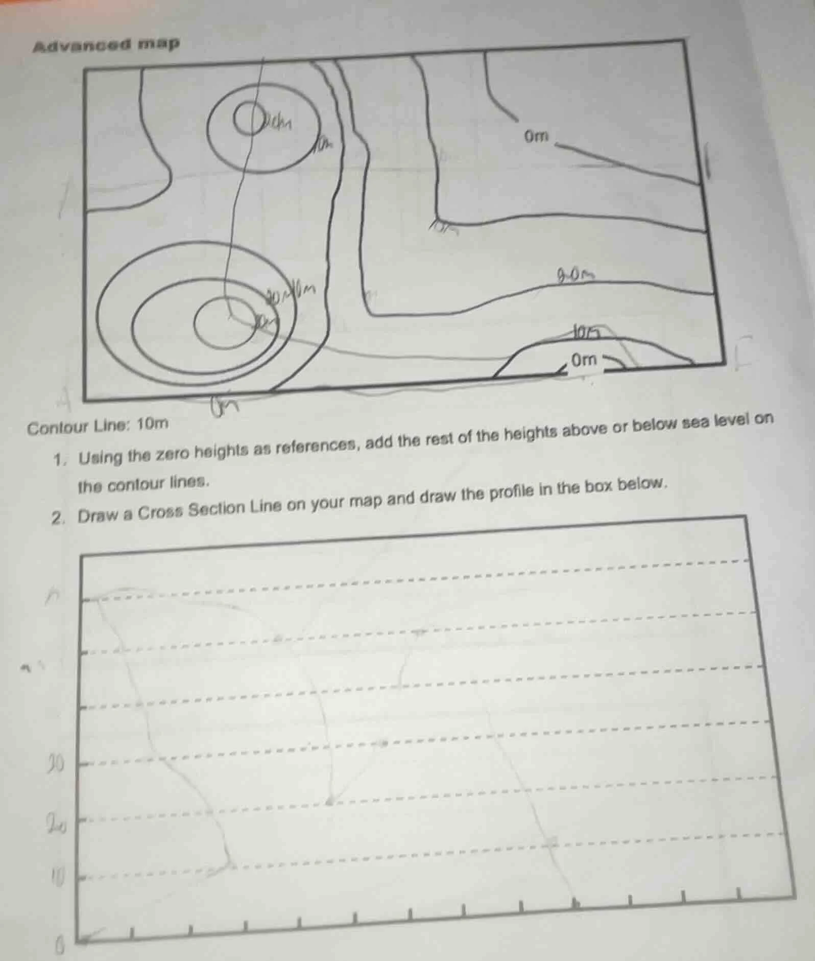 advanced map contour line: 10m 1. using the zero heights as references,…