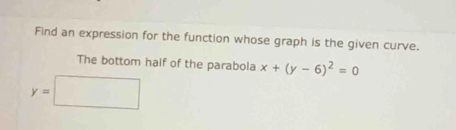 find an expression for the function whose graph is the given curve. the…
