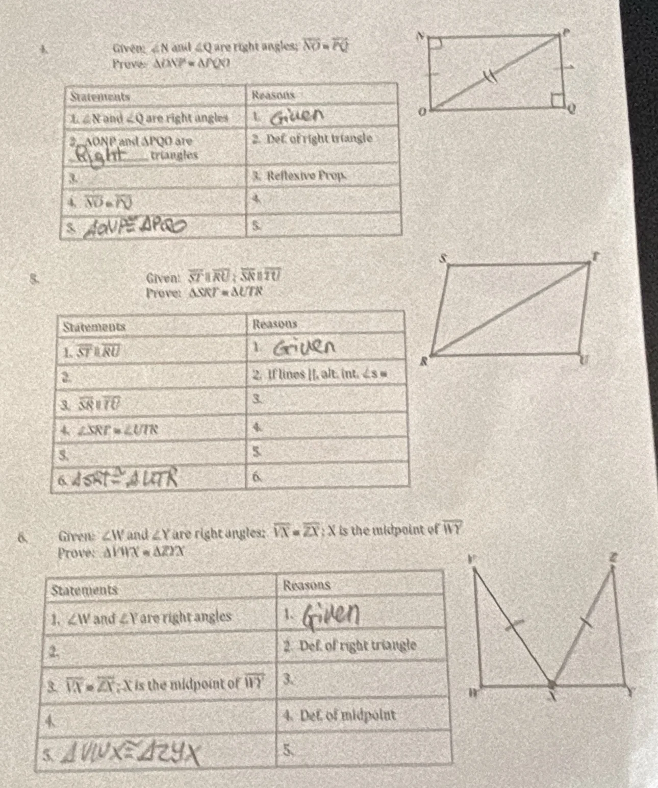 4. given: ∠n and ∠q are right angles; (overline{no} cong overline{pq}) …