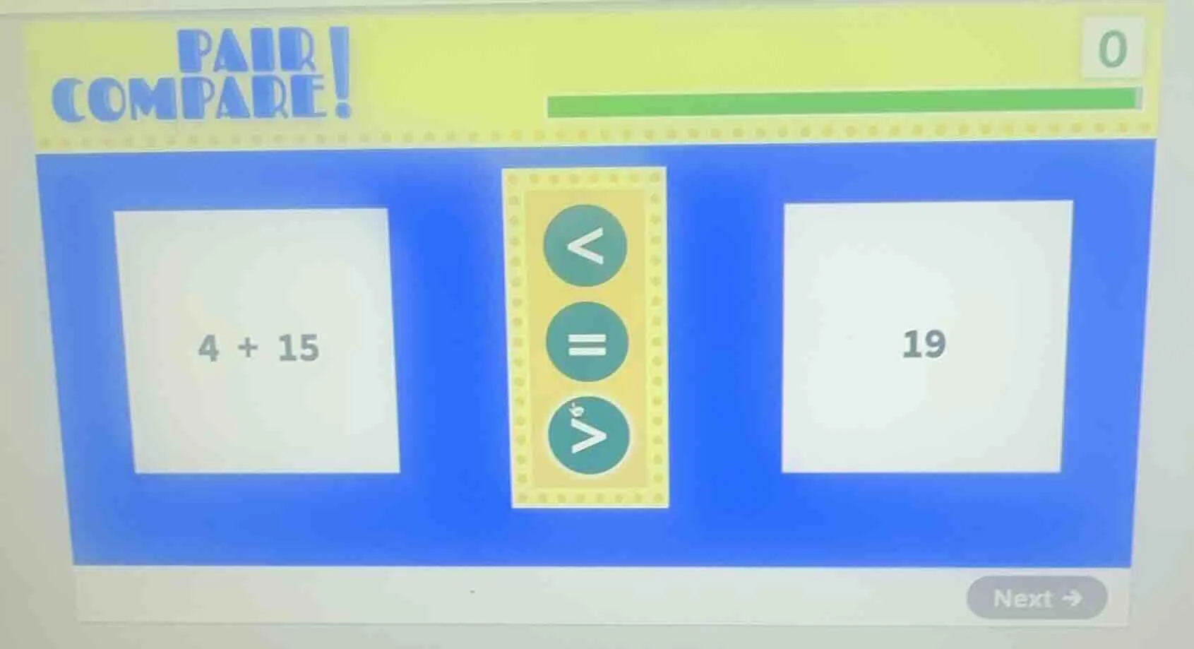 pair compare! 0 4 + 15 19 next →