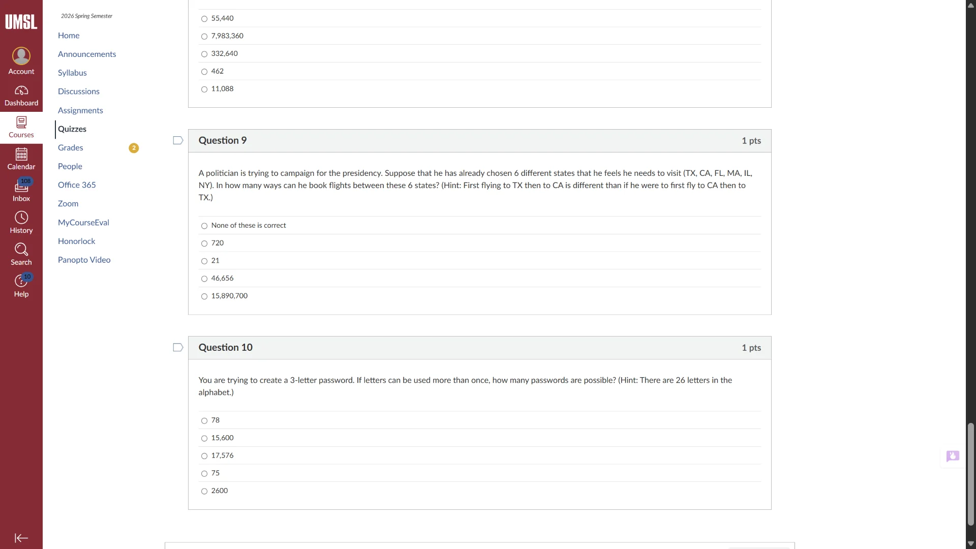 question 9 1 pts a politician is trying to campaign for the presidency.…