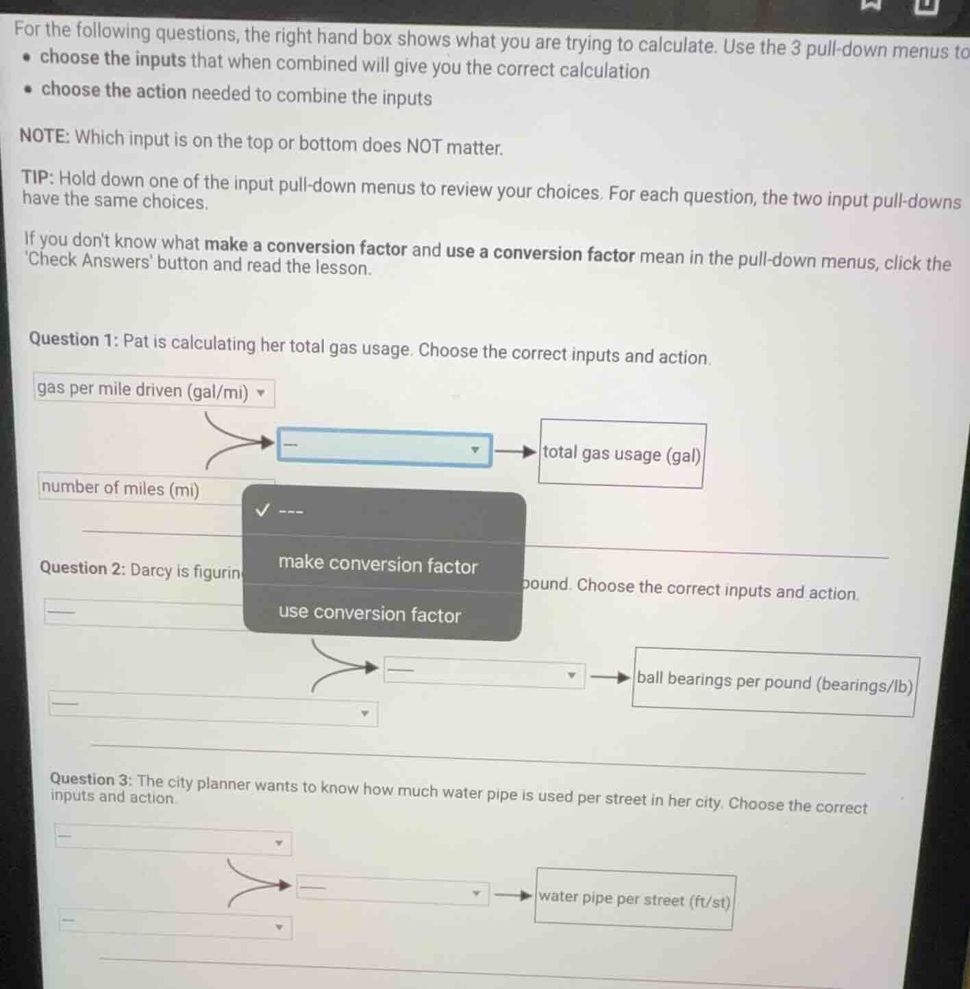 for the following questions, the right hand box shows what you are tryi…