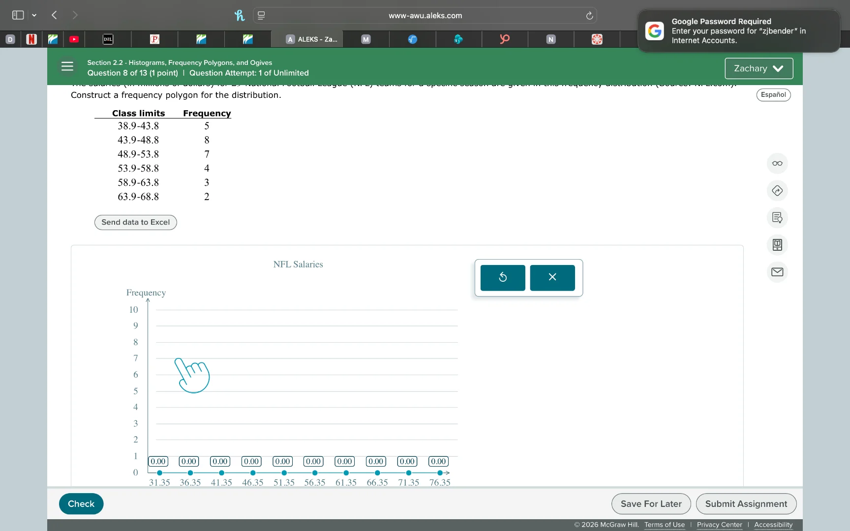 section 2.2 - histograms, frequency polygons, and ogives question 8 of …