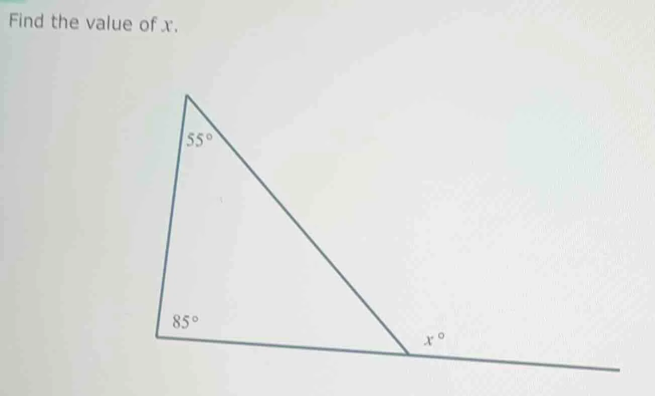 find the value of x.