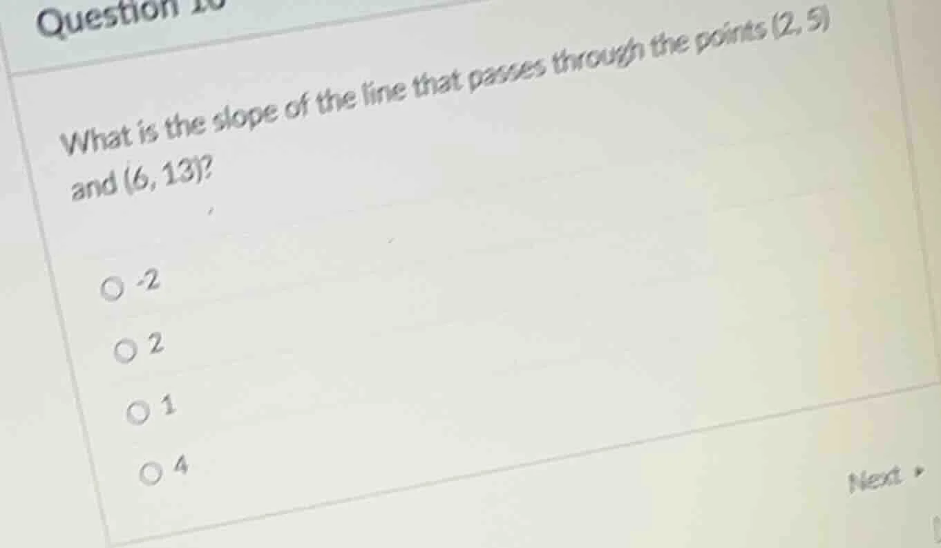 question what is the slope of the line that passes through the points (…