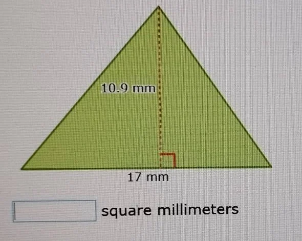 10.9 mm 17 mm square millimeters