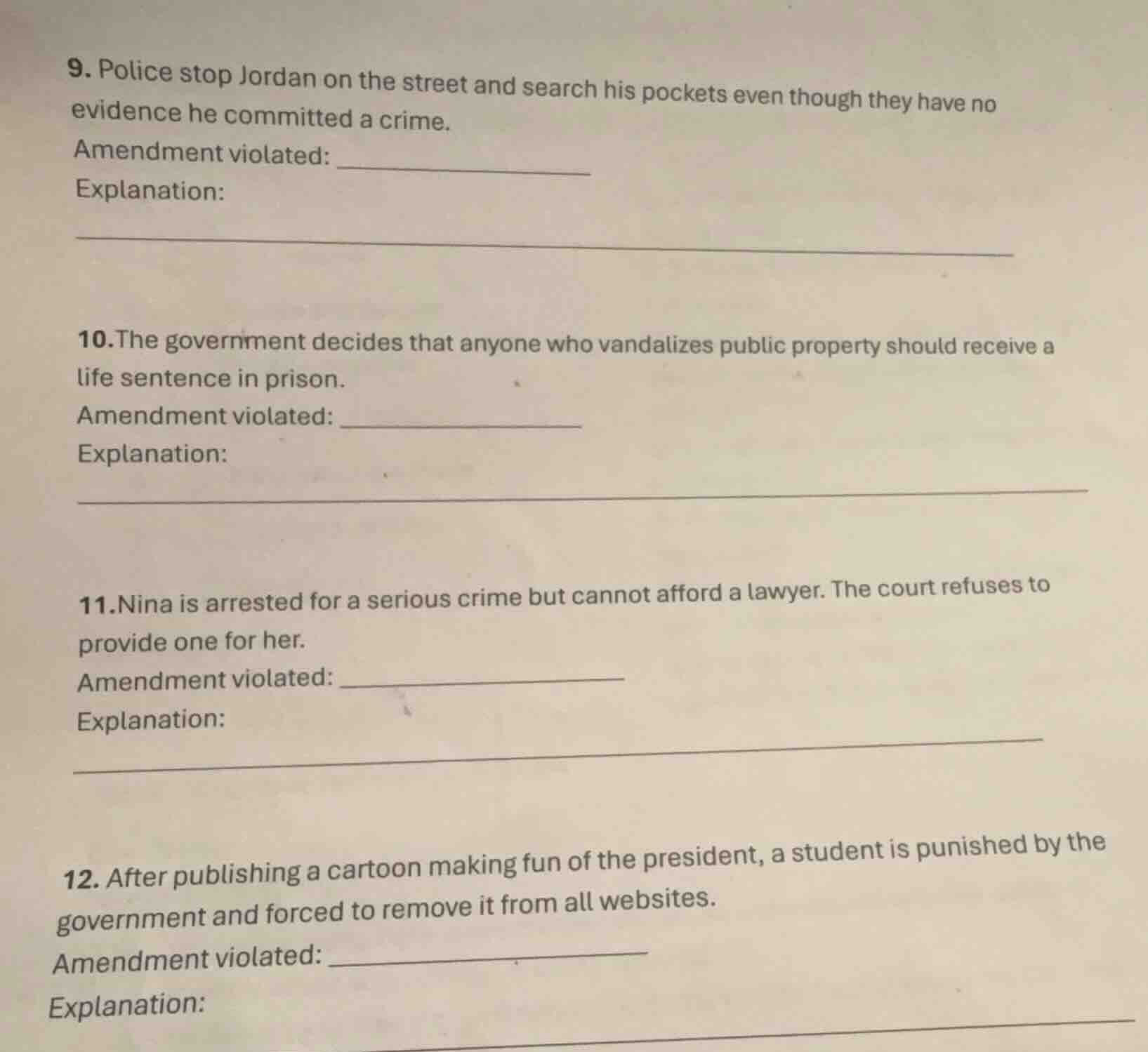 9. police stop jordan on the street and search his pockets even though …