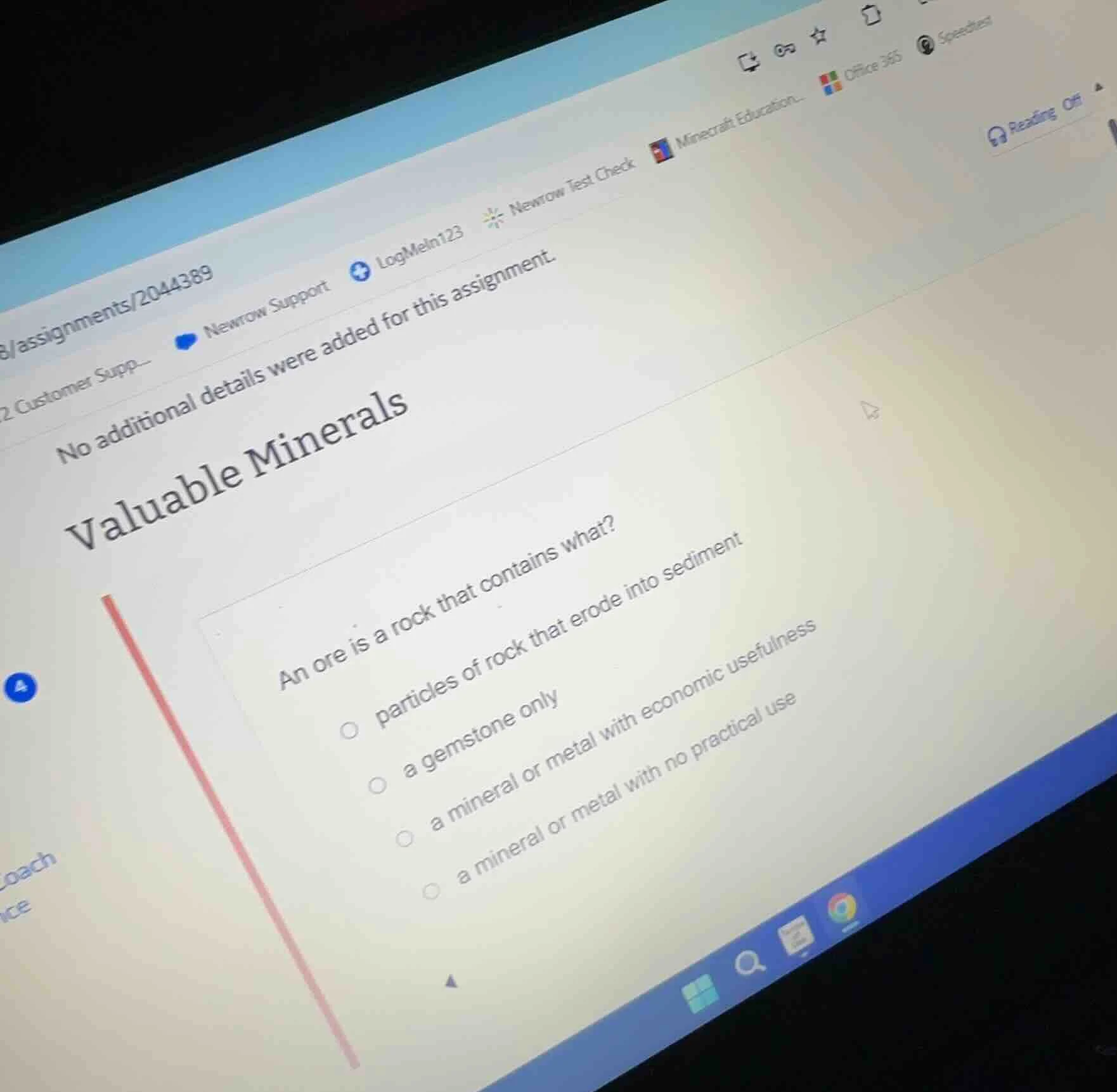 valuable minerals an ore is a rock that contains what? particles of roc…