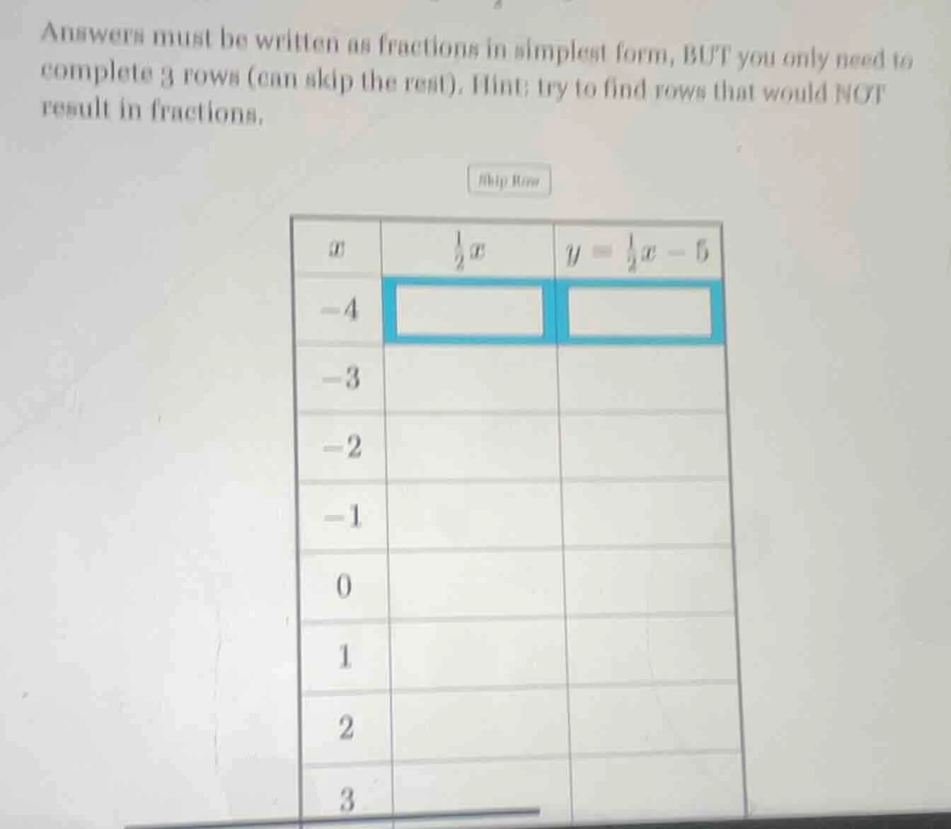 answers must be written as fractions in simplest form, but you only nee…