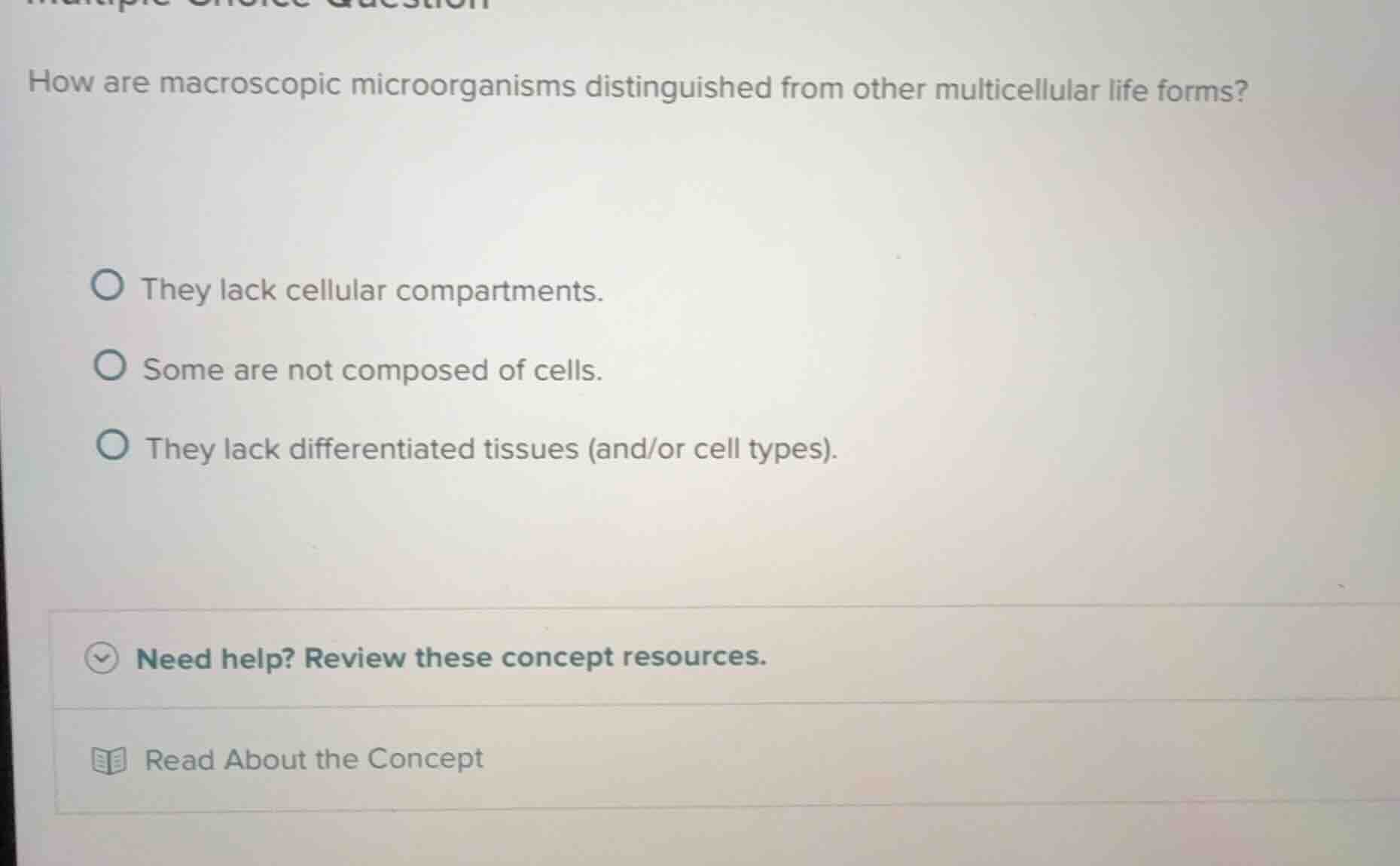 how are macroscopic microorganisms distinguished from other multicellul…