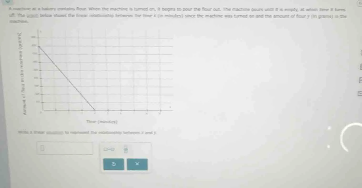 a machine at a bakery contains flour. when the machine is turned on, it…