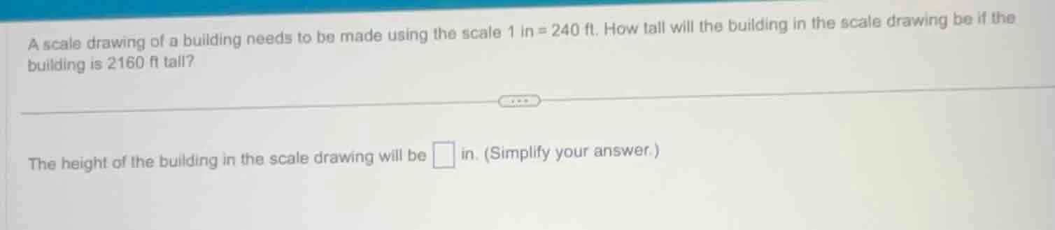 a scale drawing of a building needs to be made using the scale 1 in = 2…