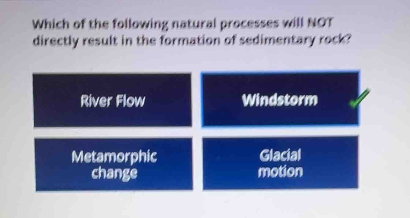 which of the following natural processes will not directly result in th…