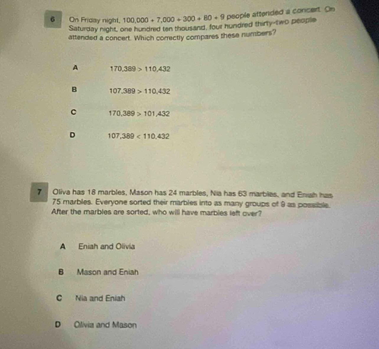 6 on friday night, 100,000 + 7,000 + 300 + 80 + 9 people attended a con…