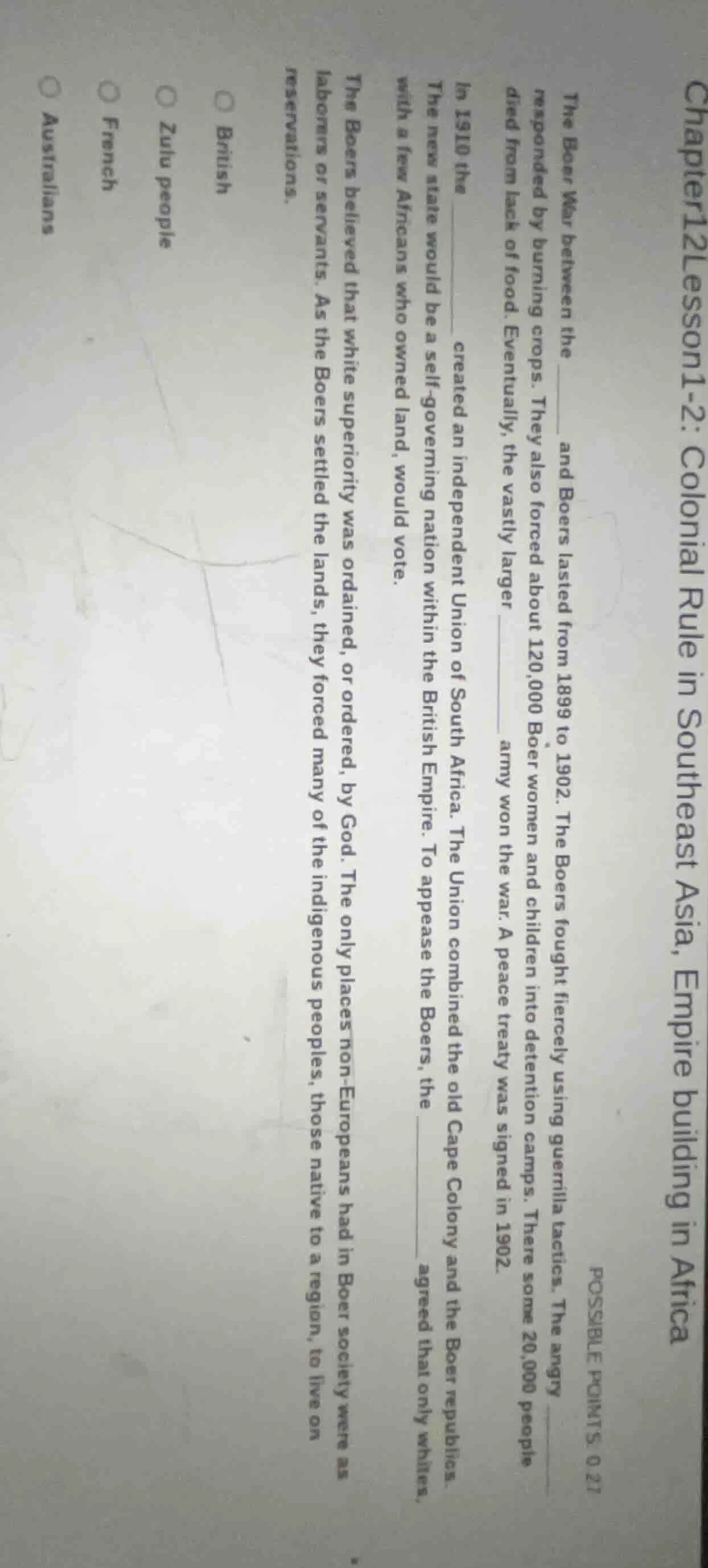 chapter12lesson1-2: colonial rule in southeast asia, empire building in…