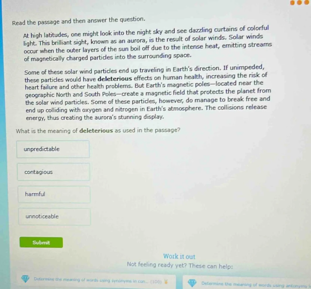 read the passage and then answer the question. at high latitudes, one m…