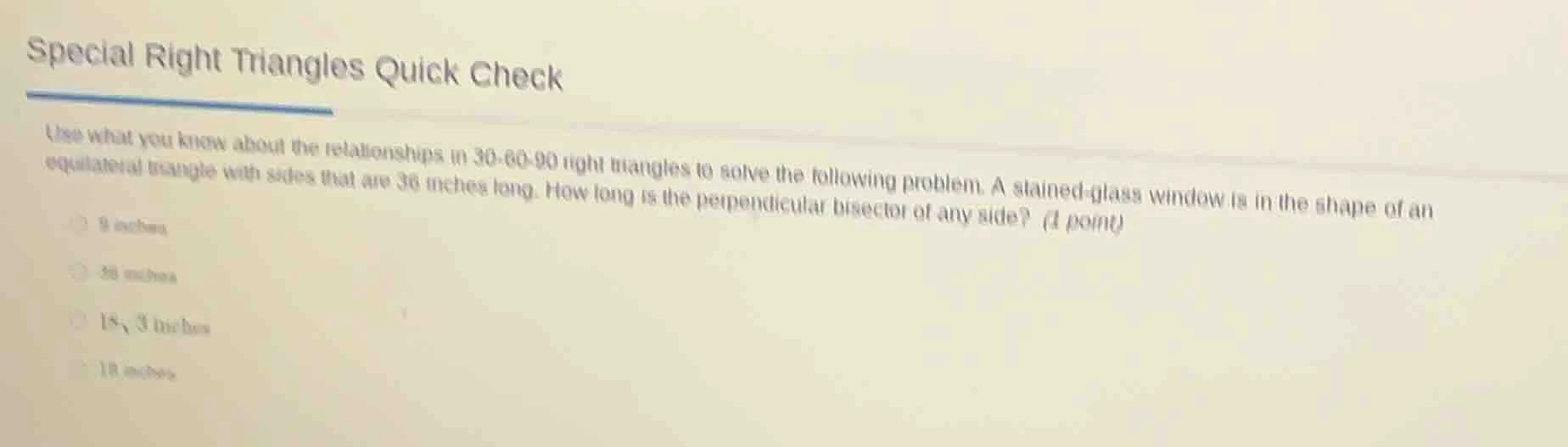special right triangles quick check use what you know about the relatio…