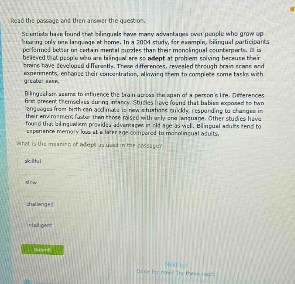 read the passage and then answer the question. scientists have found th…