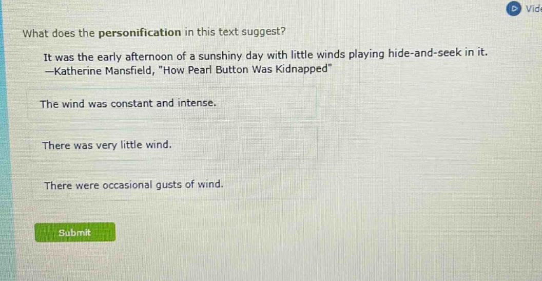 what does the personification in this text suggest? it was the early af…