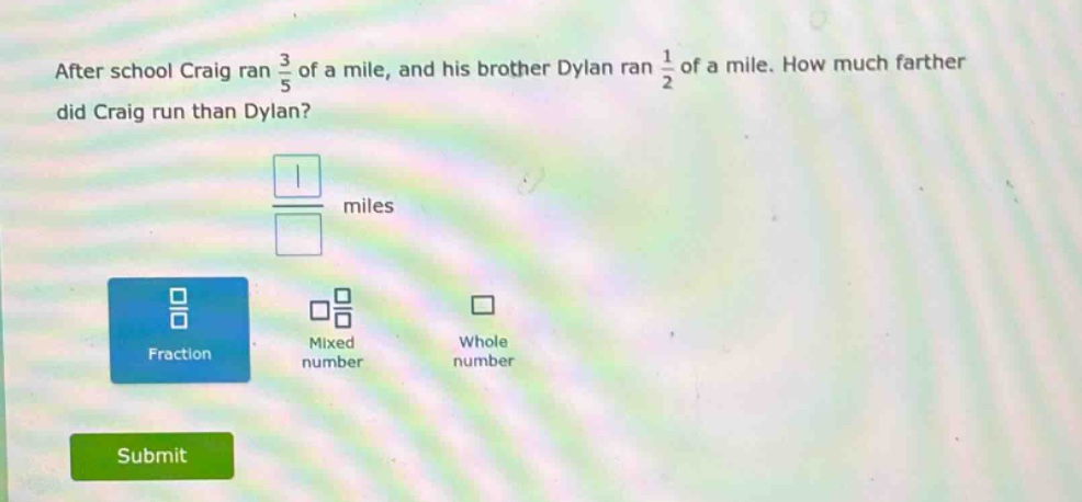 after school craig ran \\(\\frac{3}{5}\\) of a mile, and his brother dy…