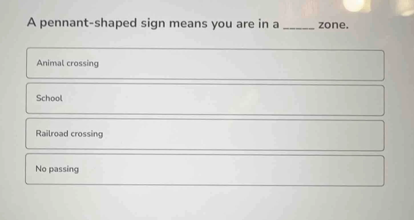 a pennant - shaped sign means you are in a ______ zone. animal crossing…