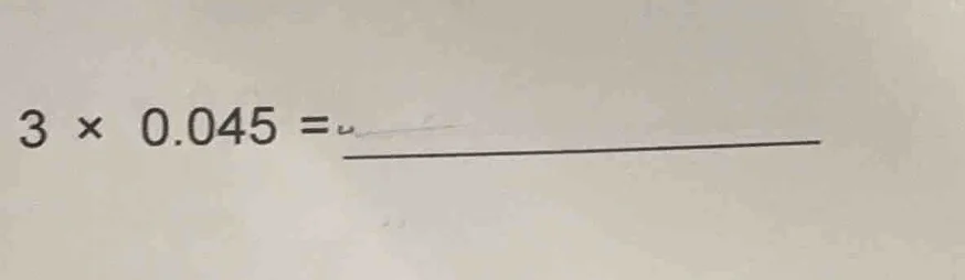 3 × 0.045 =