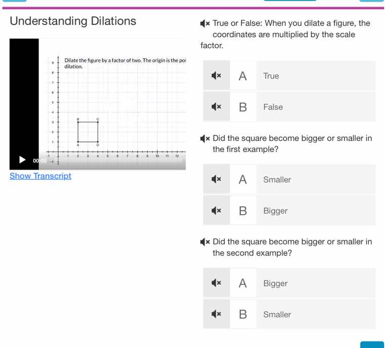understanding dilations dilate the figure by a factor of two. the origi…