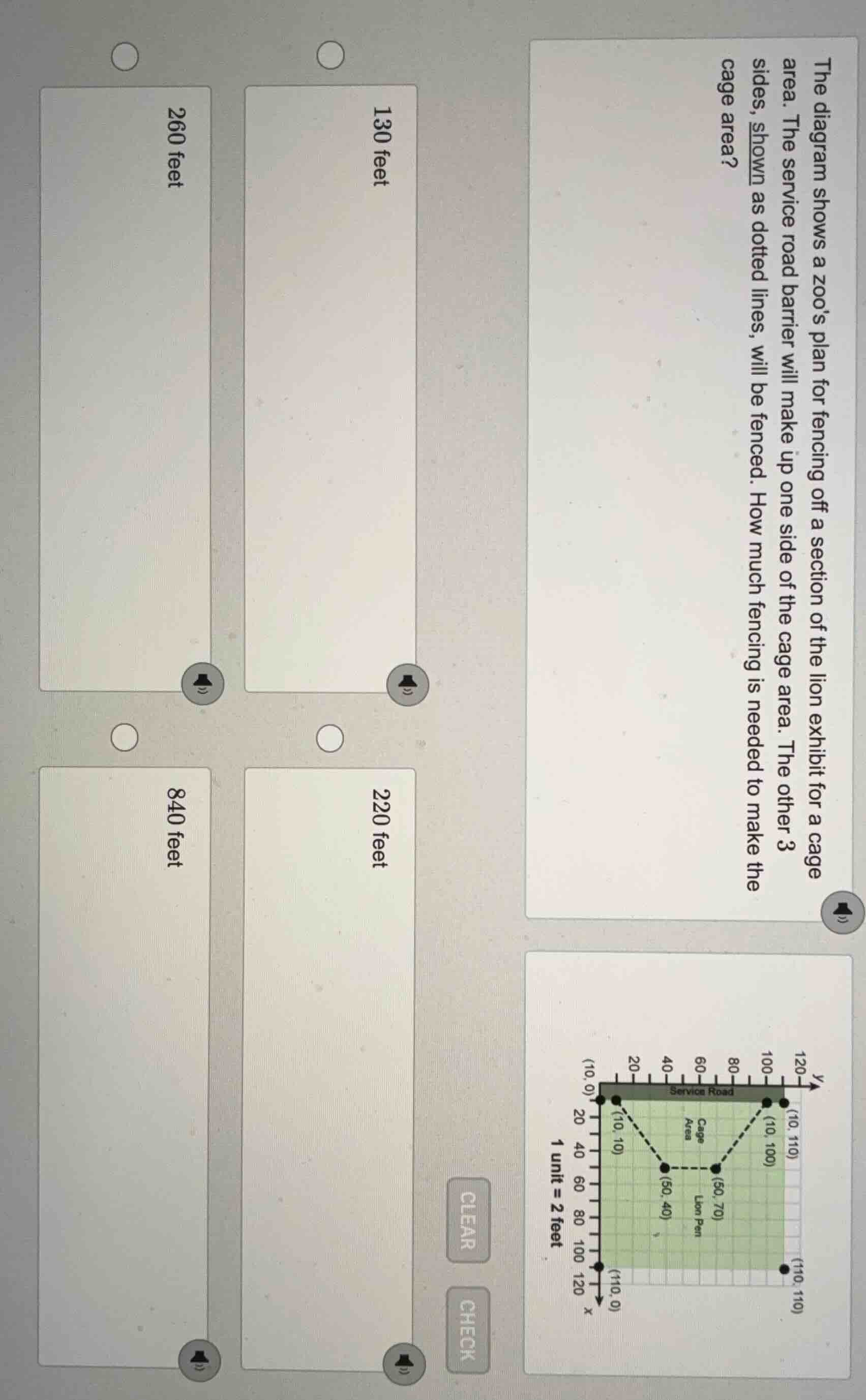 the diagram shows a zoo’s plan for fencing off a section of the lion ex…
