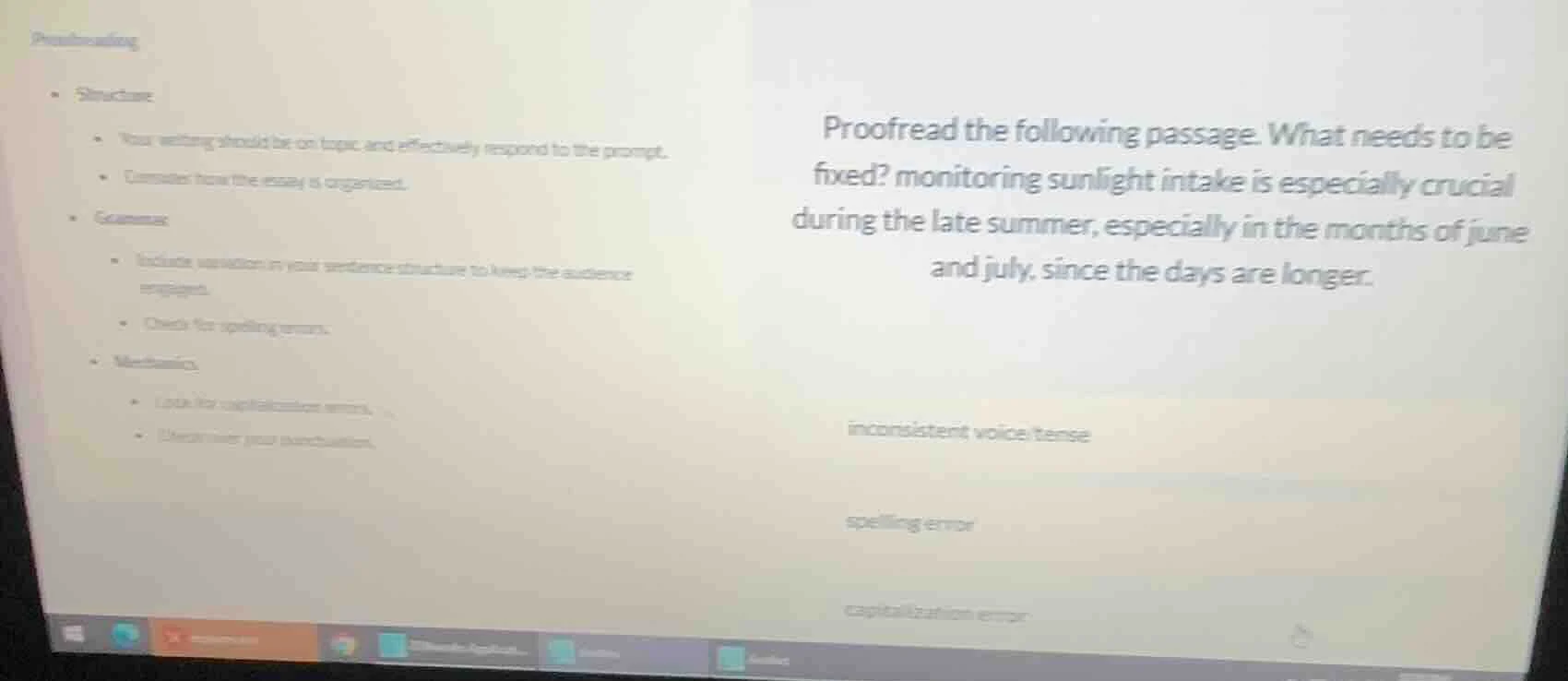 proofreading - structure - your writing should be on topic, and effecti…