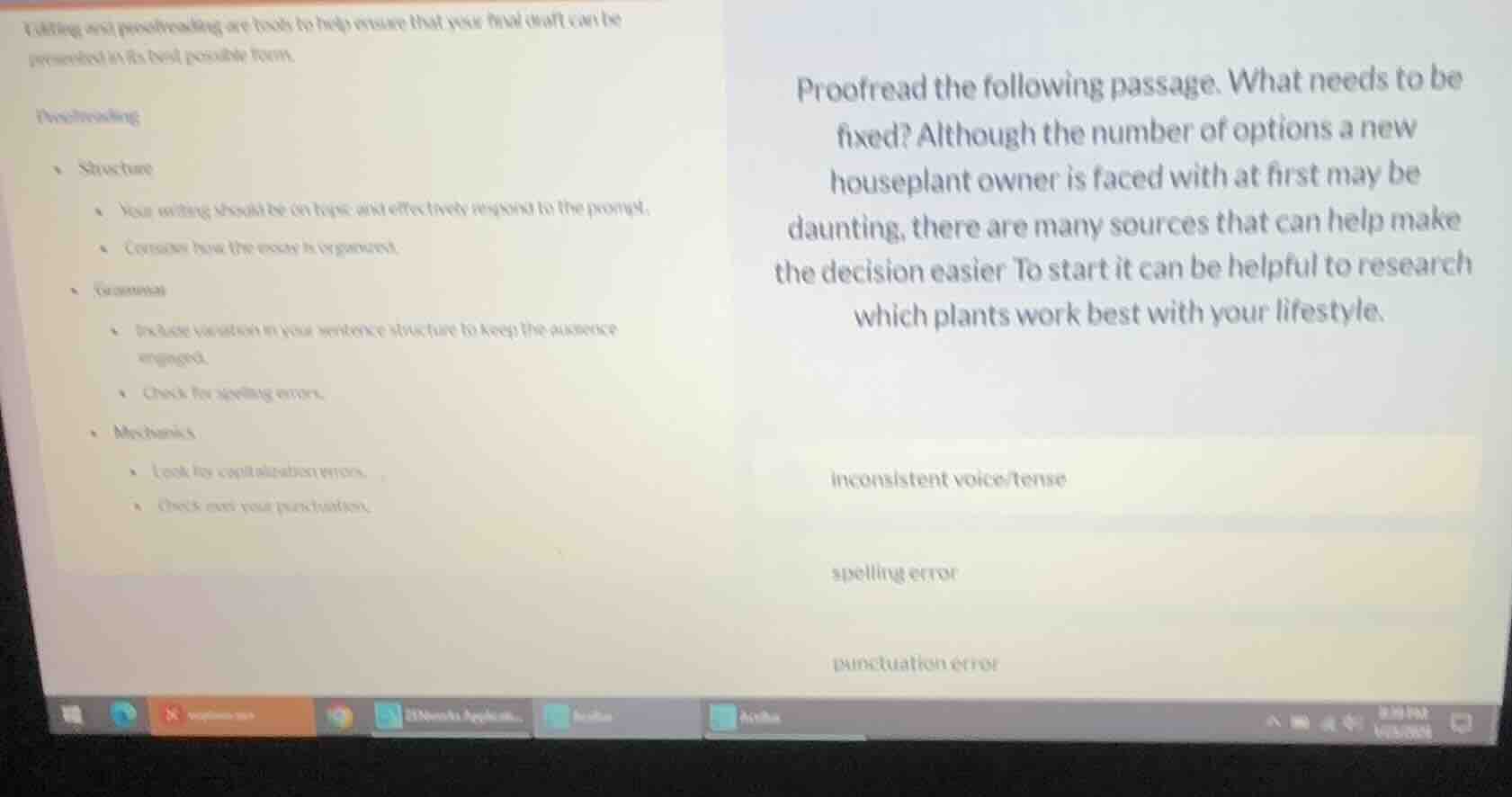 editing and proofreading are tools to help ensure that your final draft…