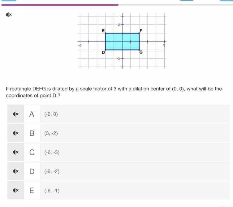 if rectangle defg is dilated by a scale factor of 3 with a dilation cen…