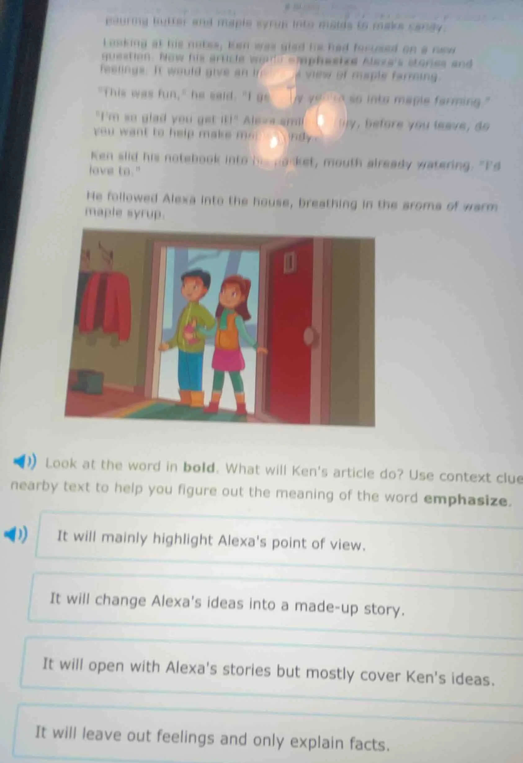 putting butter and maple syrup into dishes to make a candy? looking at …