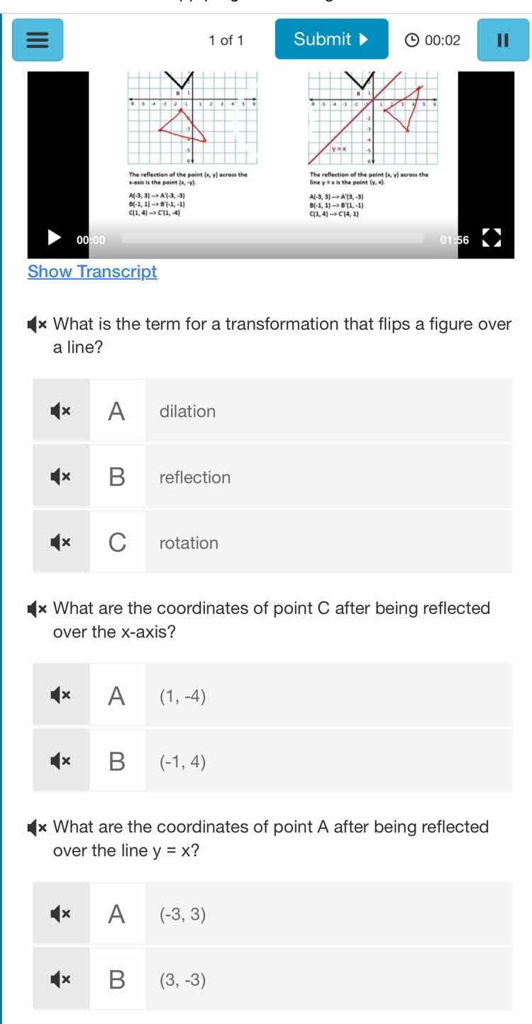 what is the term for a transformation that flips a figure over a line? …