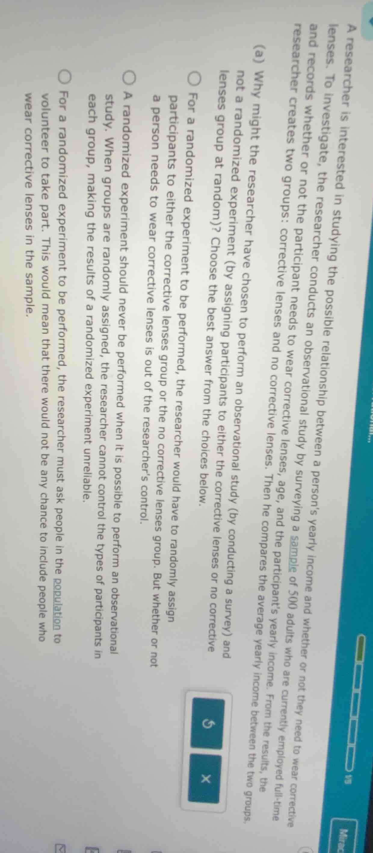 a researcher is interested in studying the possible relationship betwee…