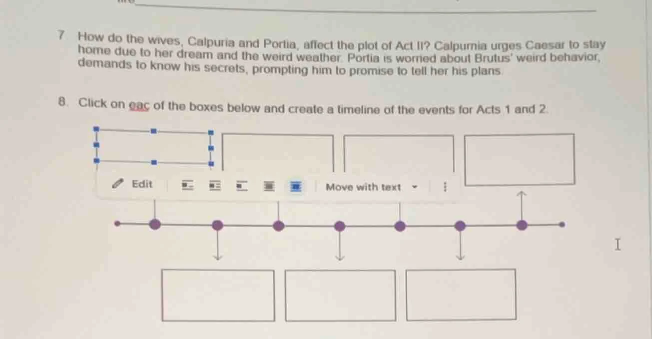 7 how do the wives, calpurnia and portia, affect the plot of act ii? ca…