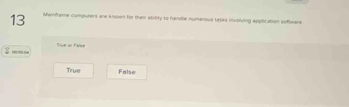 13 mainframe computers are known for their ability to handle numerous t…