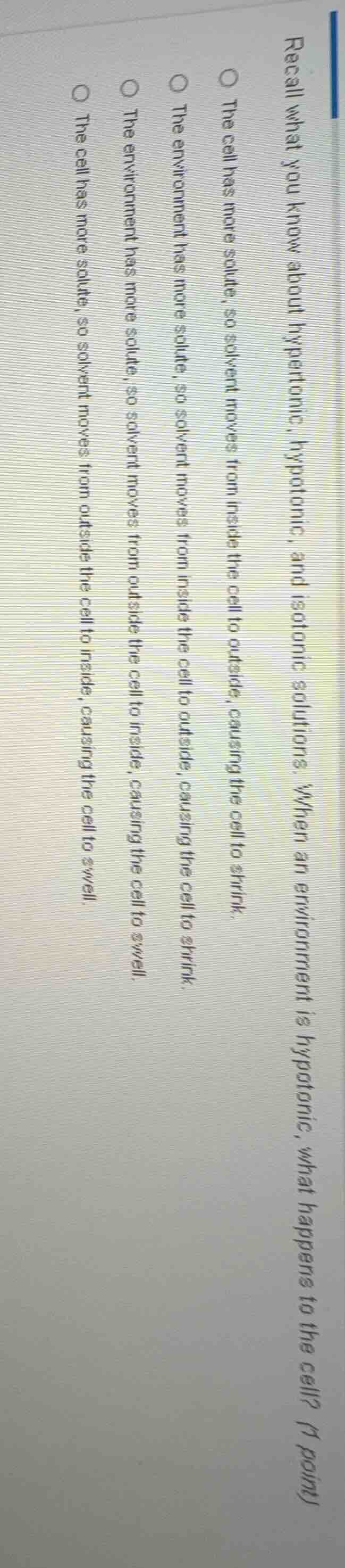 recall what you know about hypertonic, hypotonic, and isotonic solution…