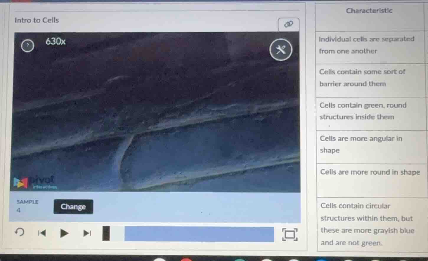 intro to cells 630x sample 4 change characteristic individual cells are…