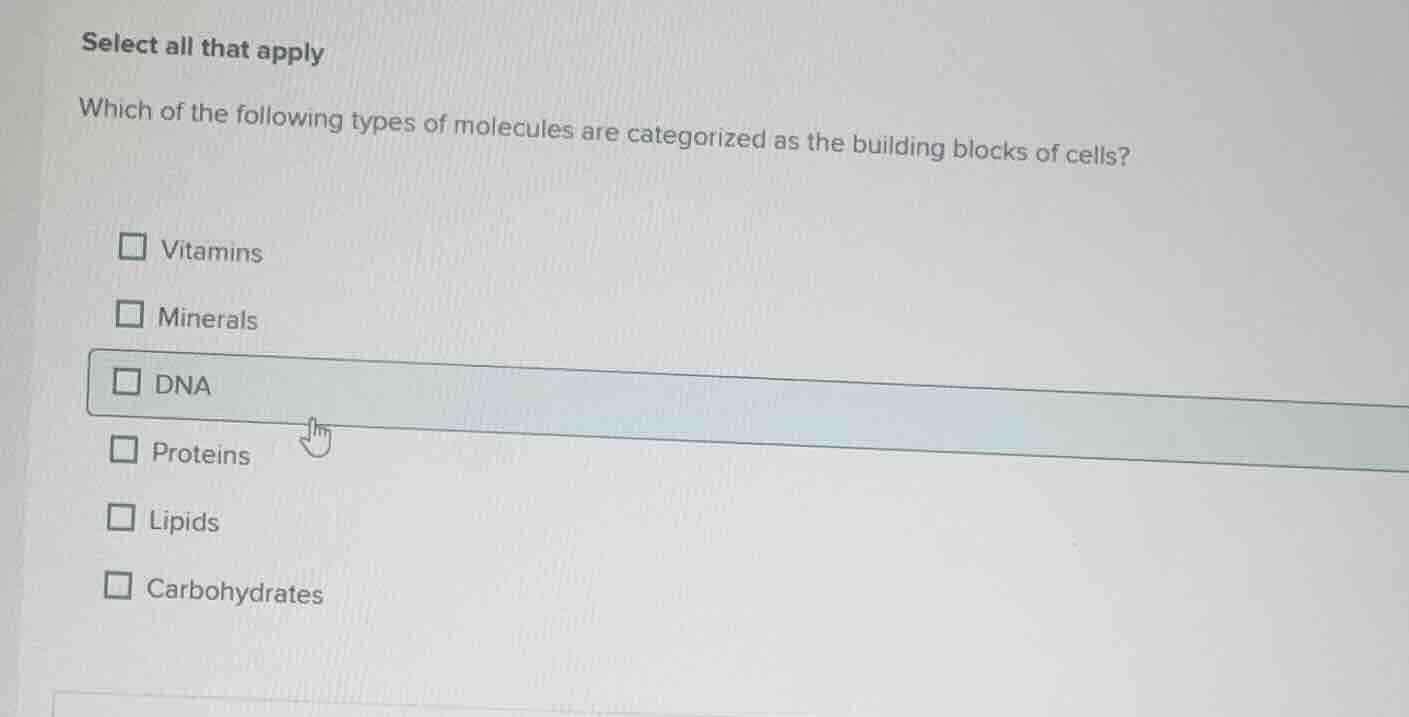 select all that apply which of the following types of molecules are cat…