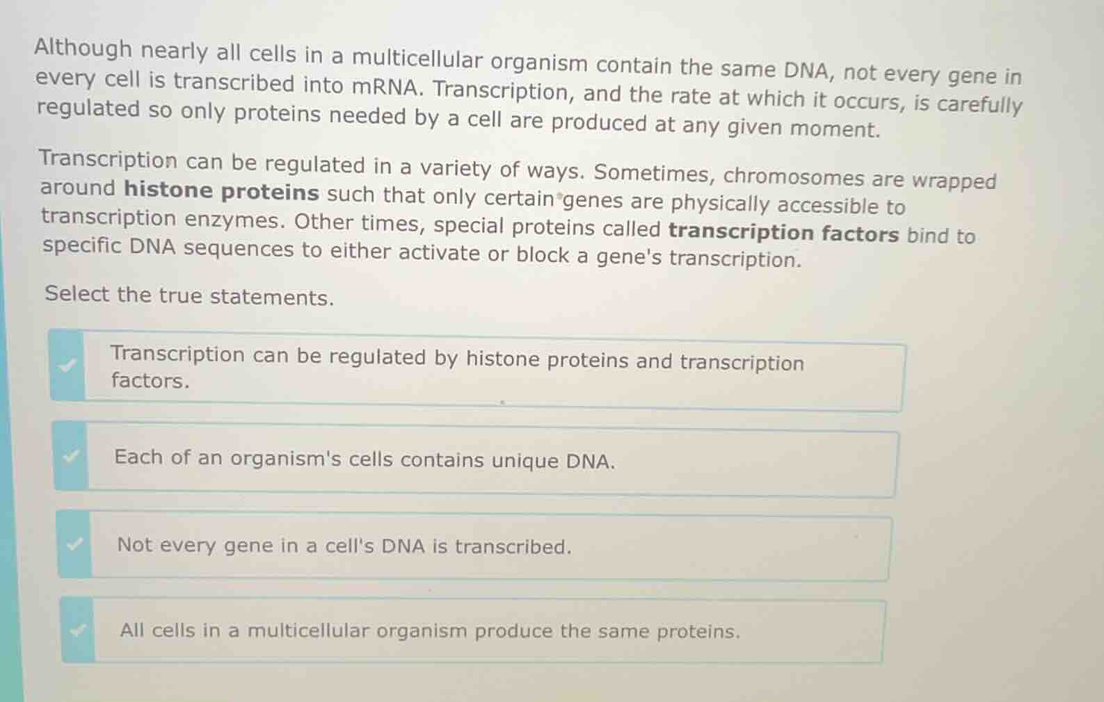 although nearly all cells in a multicellular organism contain the same …