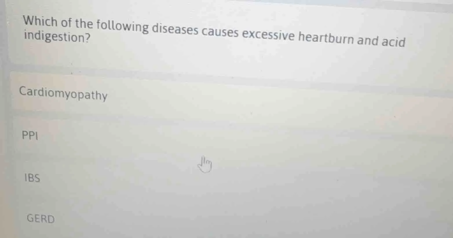 which of the following diseases causes excessive heartburn and acid ind…