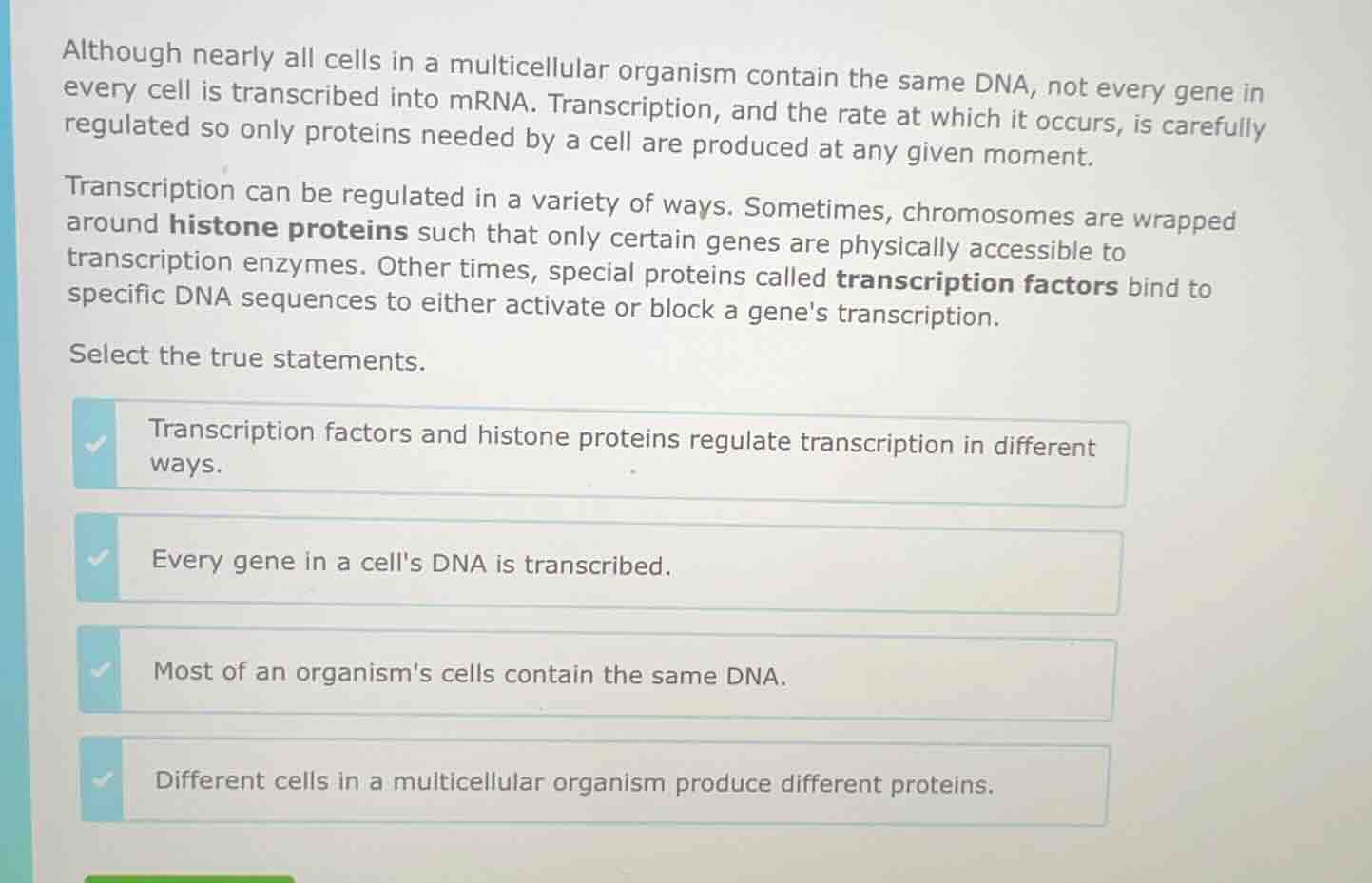 although nearly all cells in a multicellular organism contain the same …
