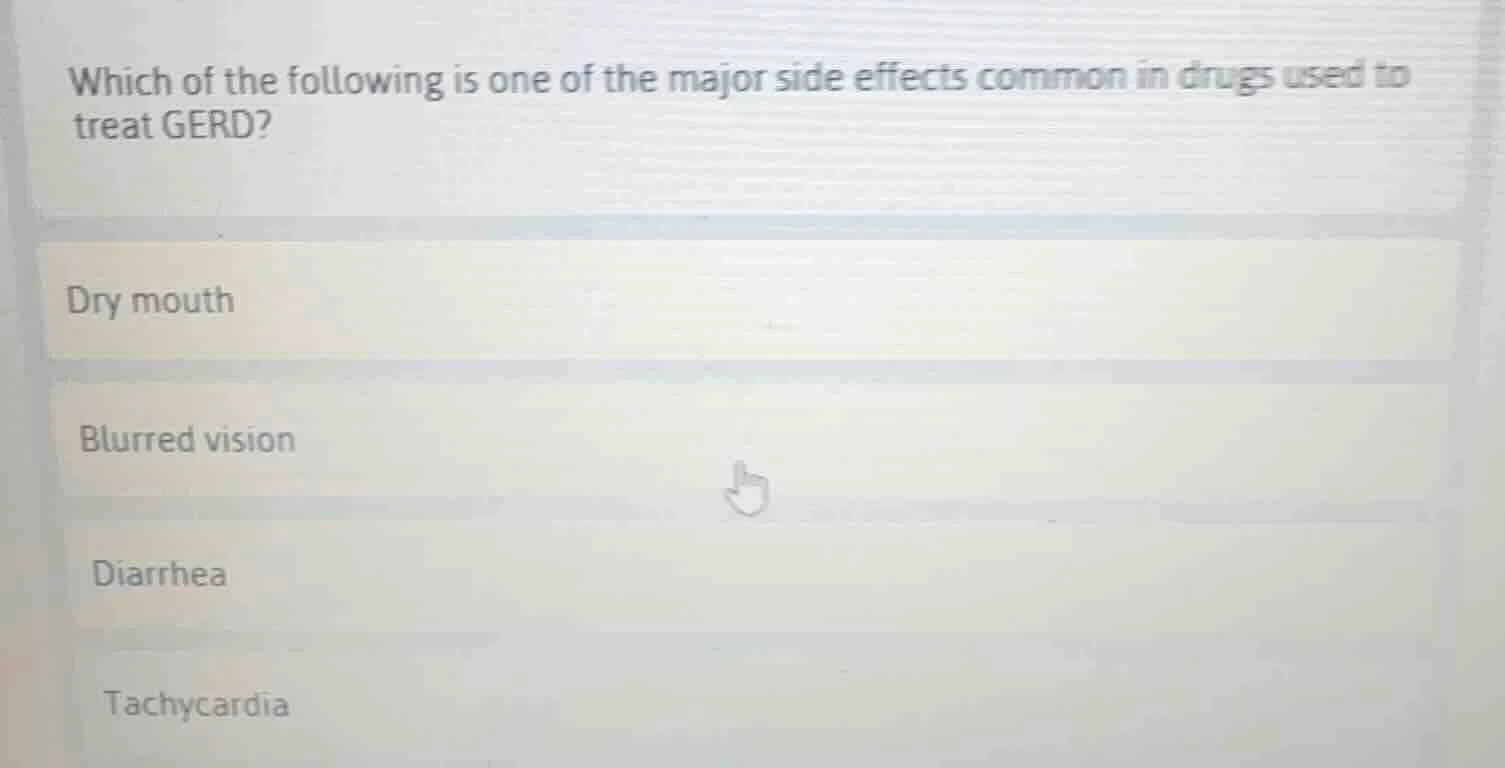 which of the following is one of the major side effects common in drugs…