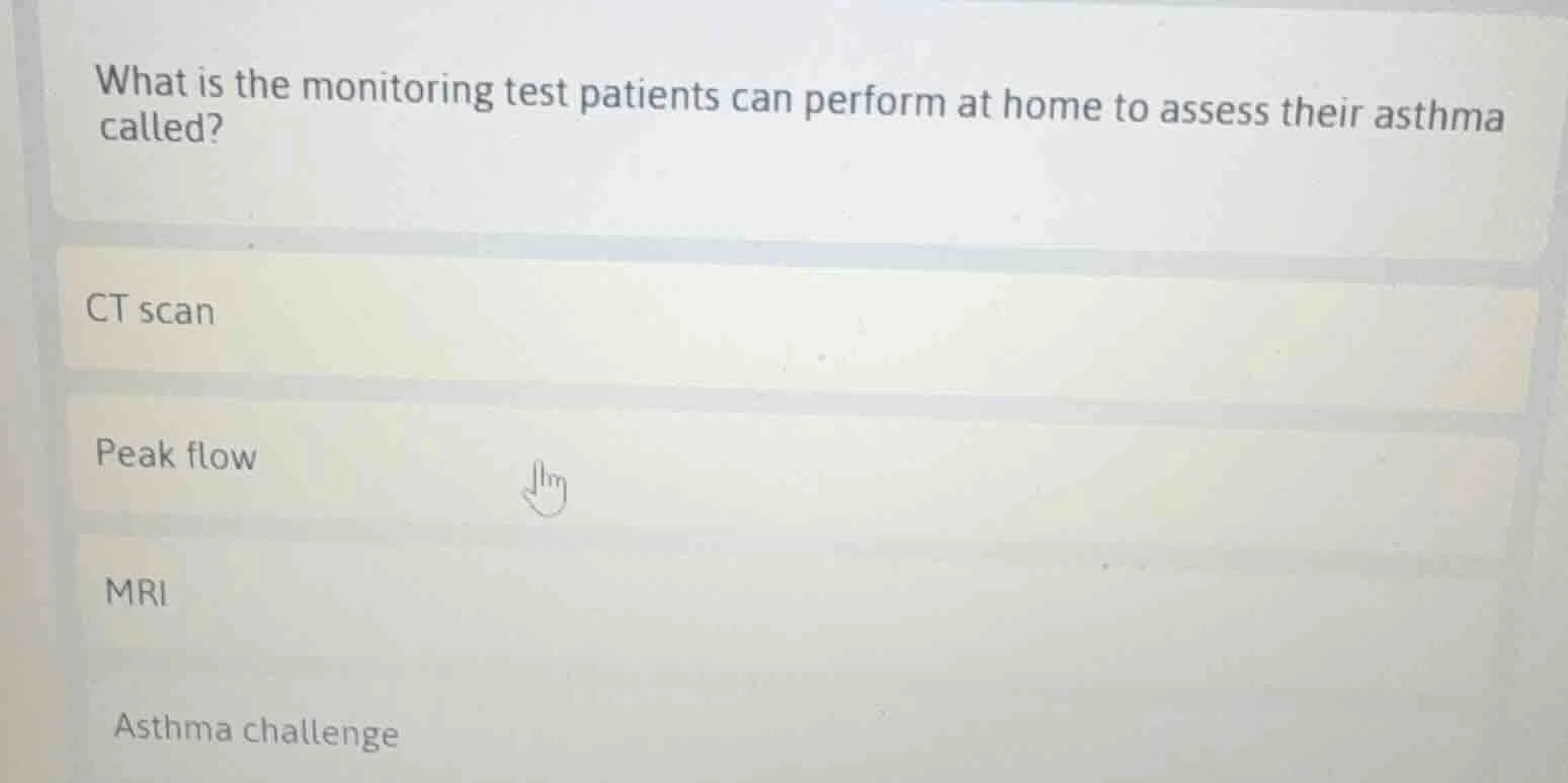 what is the monitoring test patients can perform at home to assess thei…