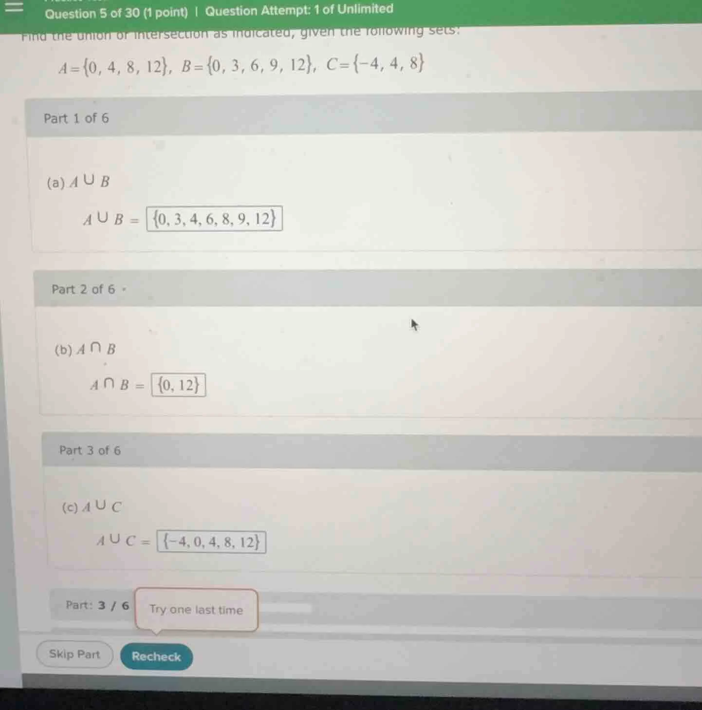 question 5 of 30 (1 point) | question attempt: 1 of unlimited find the …