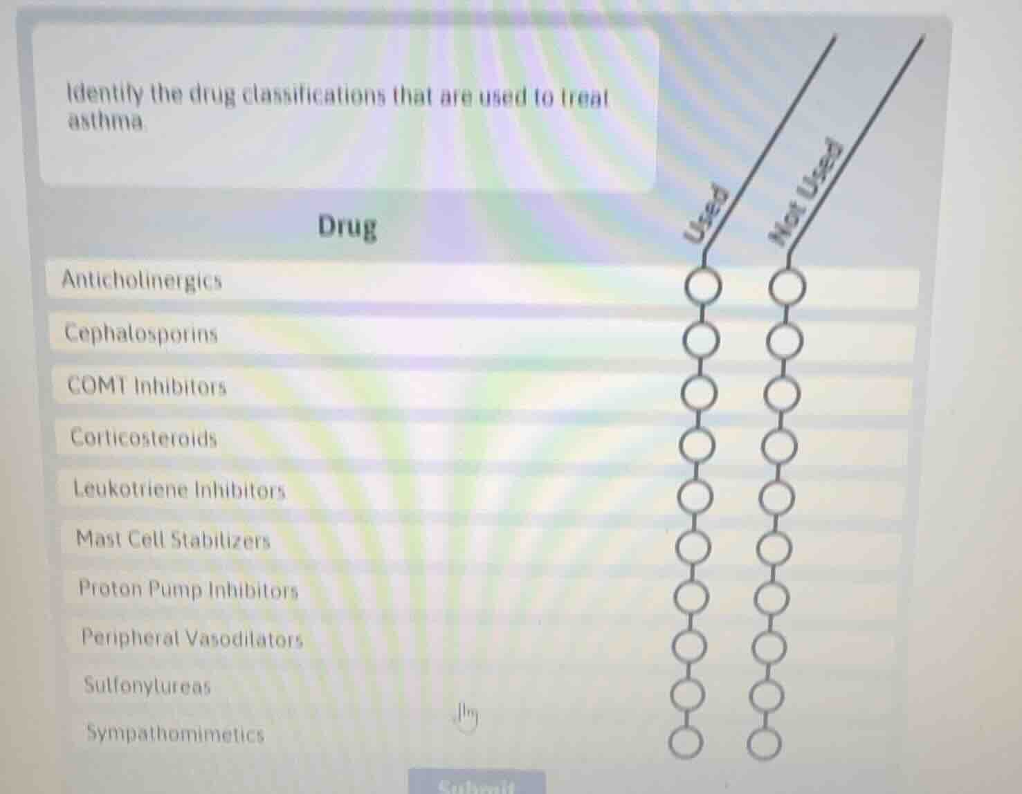 identify the drug classifications that are used to treat asthma. drug a…